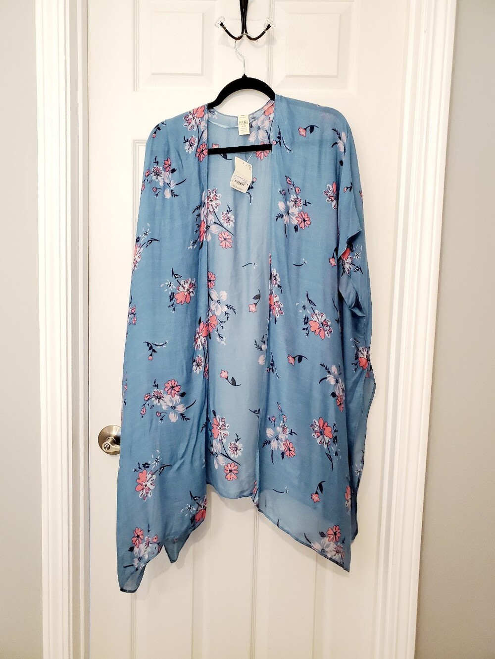 Light Blue Floral Kimono Cardigan - A.n.a New With Tag